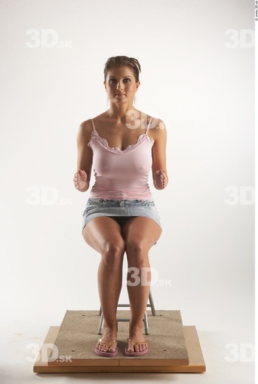 Whole Body Woman Artistic poses White Casual Slim