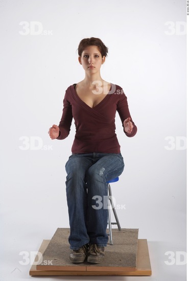 Whole Body Woman Artistic poses Casual Slim Studio photo references