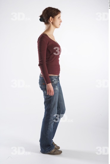 Whole Body Woman Animation references Casual Slim Studio photo references