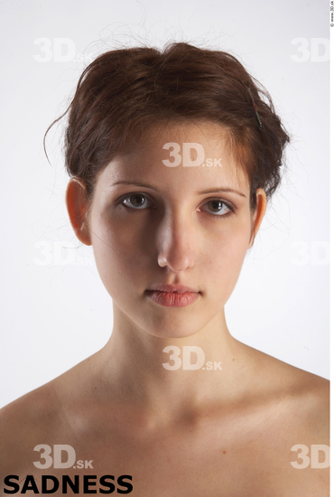 Face Whole Body Emotions Woman Slim Studio photo references