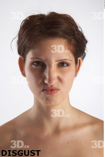 Face Whole Body Emotions Woman Slim Studio photo references