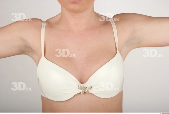 Chest Whole Body Woman Nude Underwear Bra Slim Studio photo references