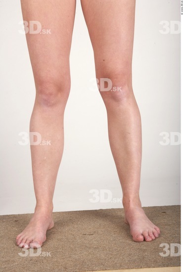 Calf Whole Body Woman Nude Slim Studio photo references