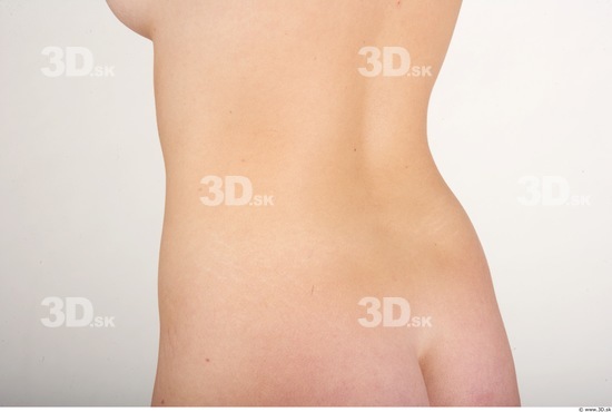 Whole Body Back Woman Nude Slim Studio photo references