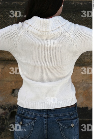 Upper Body Woman White Casual Slim