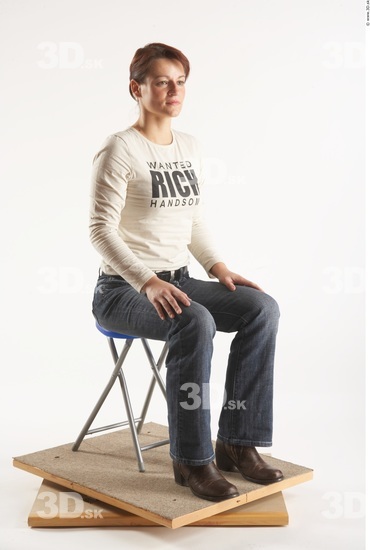 Whole Body Woman Artistic poses White Casual Slim