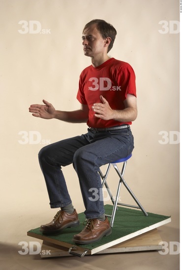 Whole Body Man Artistic poses White Casual Slim