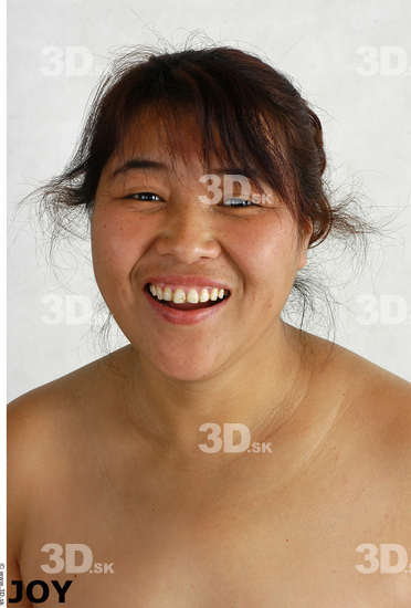 Face Whole Body Phonemes Emotions Woman Asian Nude Chubby Studio photo references