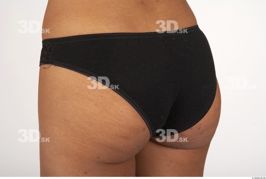 Whole Body Bottom Woman Black Underwear Slim Studio photo references