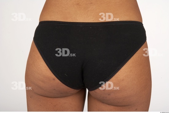 Whole Body Bottom Woman Black Underwear Slim Studio photo references