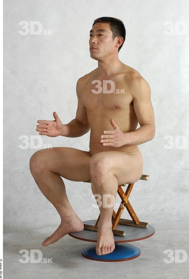 Whole Body Man Animation references Asian Nude Average Male Studio Poses