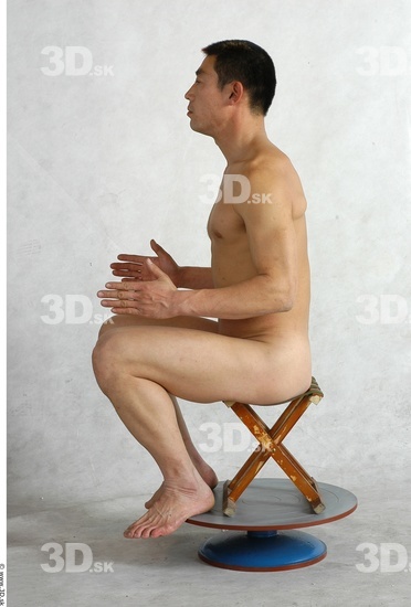 Whole Body Man Animation references Asian Nude Average Male Studio Poses