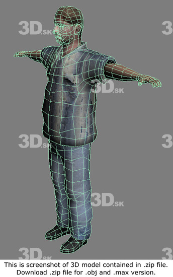 Whole Body Man White 3D Models