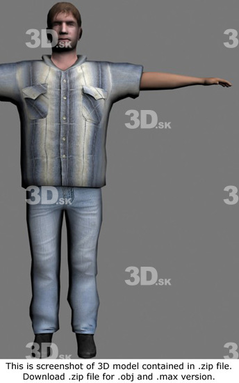 Whole Body Man White 3D Models