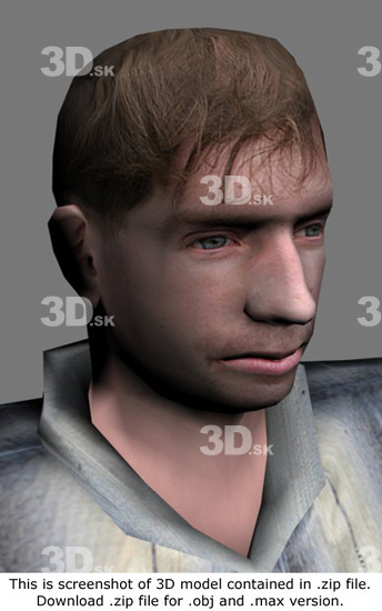 Head Man White 3D Models