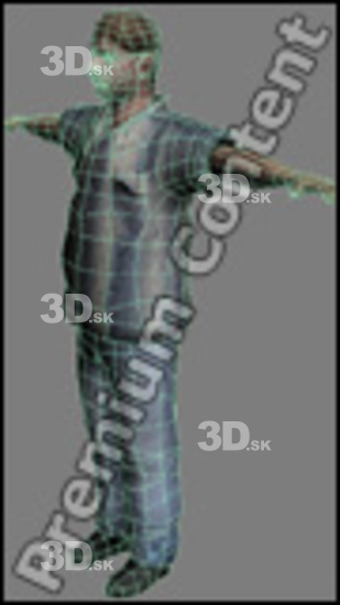 3D model White Man