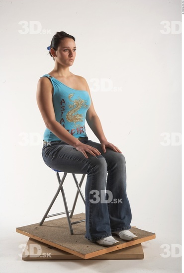 Whole Body Woman Artistic poses White Casual Average