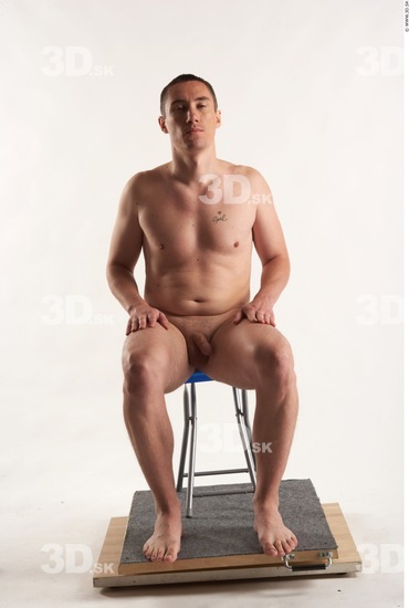 Whole Body Man Artistic poses White Nude Athletic