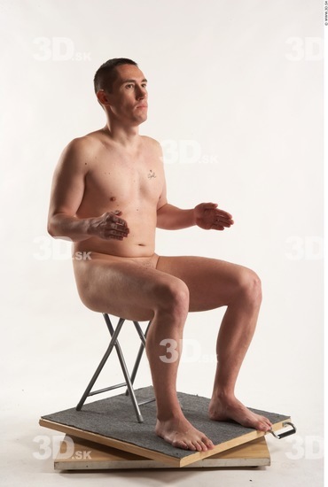 Whole Body Man Artistic poses White Nude Athletic