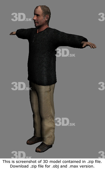 3D Model White Man