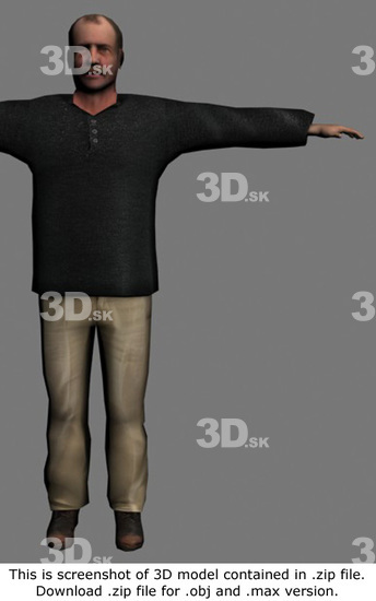 3D Model White Man