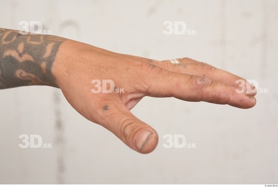 Hand Man White Tattoo Casual Slim