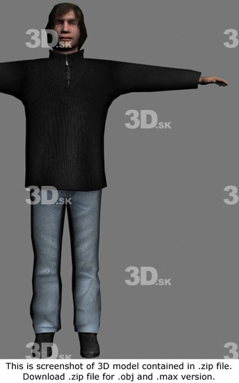 3D Model White Man