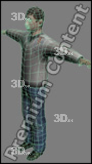 3D model White Man