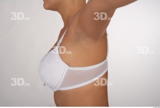 Chest Woman White Underwear Slim