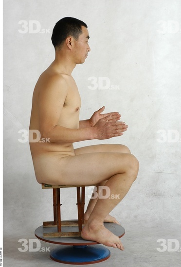 Whole Body Phonemes Man Asian Nude Slim Male Studio Poses