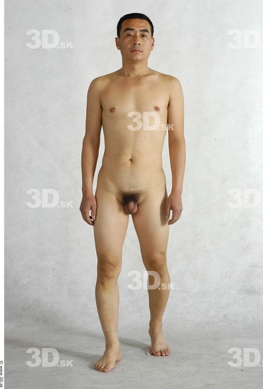 Whole Body Phonemes Man Asian Nude Slim Male Studio Poses