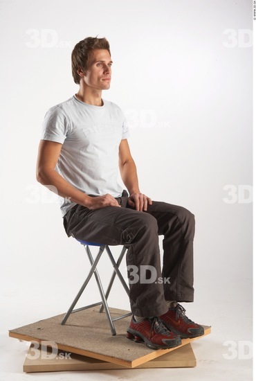 Whole Body Man Artistic poses White Casual Athletic