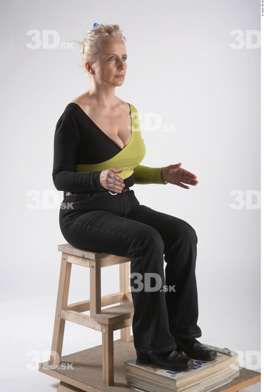 Whole Body Woman Artistic poses White Casual Average