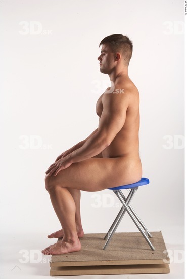 Whole Body Man Artistic poses White Nude Muscular