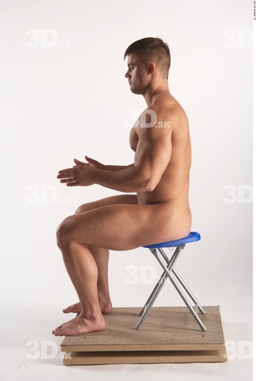 Whole Body Man Artistic poses White Nude Muscular