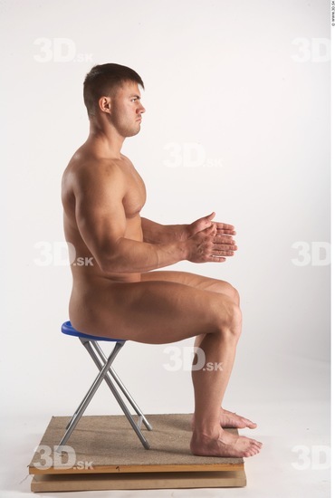 Whole Body Man Artistic poses White Nude Muscular