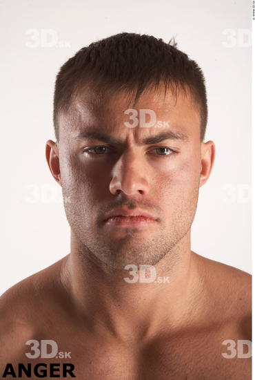 Face Emotions Man White Muscular