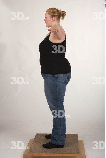 Whole Body Woman White Casual Overweight