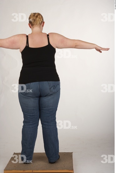 Whole Body Woman White Casual Overweight