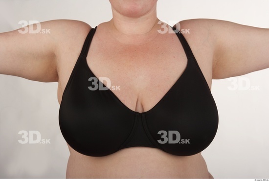 Chest Woman White Underwear Overweight