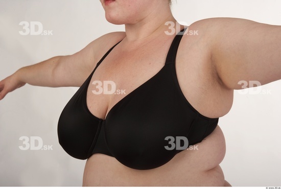 Chest Woman White Underwear Overweight