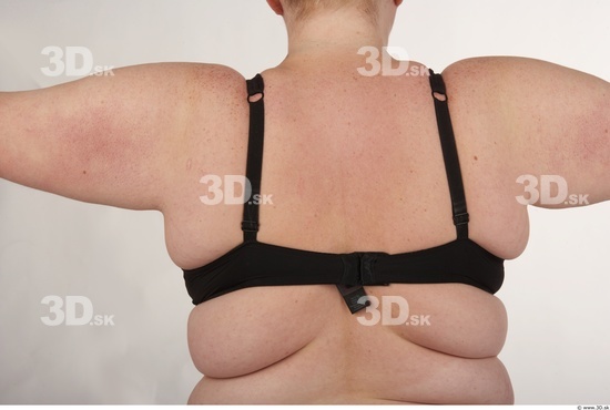 Back Woman White Underwear Overweight