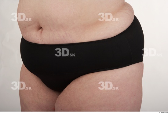 Hips Woman White Underwear Overweight