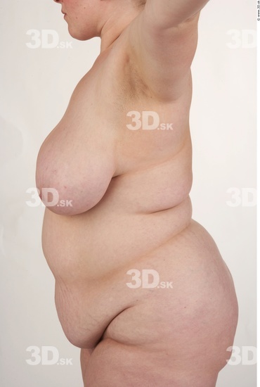 Upper Body Woman White Nude Overweight