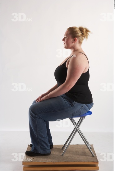 Whole Body Woman Artistic poses White Casual Overweight