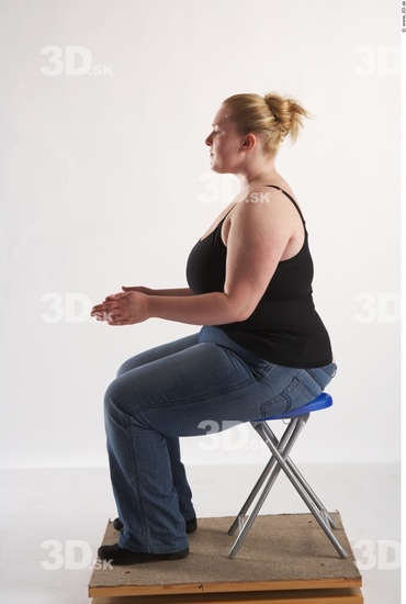 Whole Body Woman Artistic poses White Casual Overweight