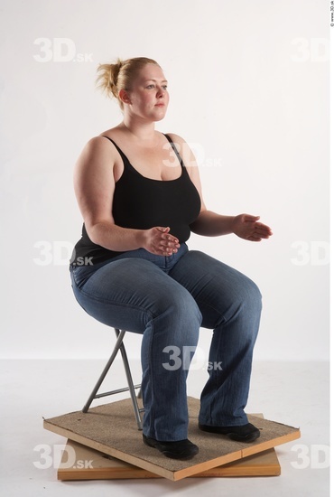 Whole Body Woman Artistic poses White Casual Overweight