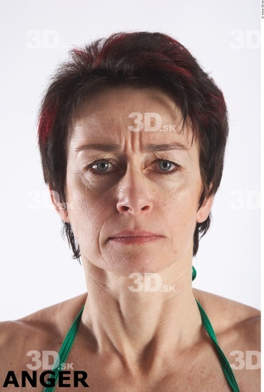 Face Emotions Woman White Muscular