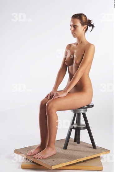 Whole Body Woman Artistic poses White Nude Slim