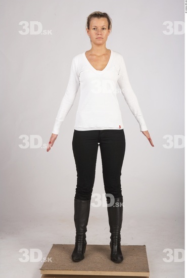 Whole Body Woman White Casual Slim